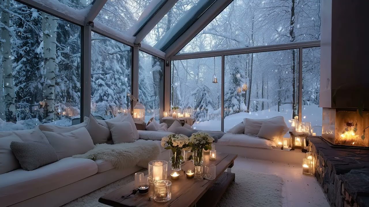 ❄️ Winter Calm with Subtle Piano Layers  Snow Outside the Window  Meditation Ease, Restored Energy