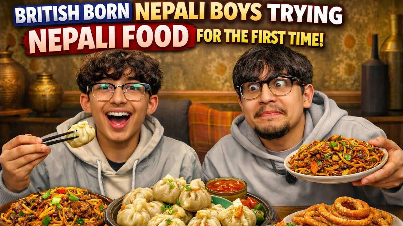 British Born Nepali Boys Try Nepali Food for the First Time | Reaction Video 