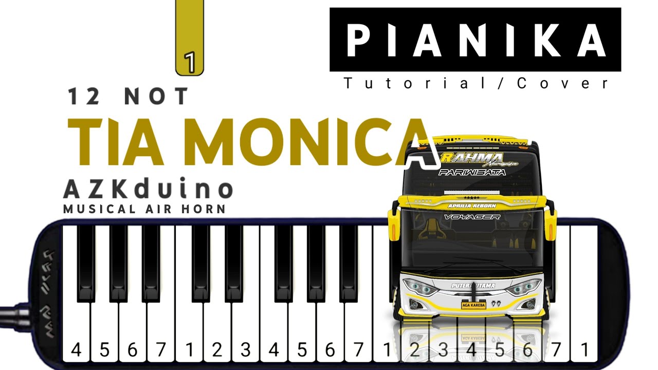 Pianika Telolet Basuri *TIA MONICA* - Tutorial Pianika