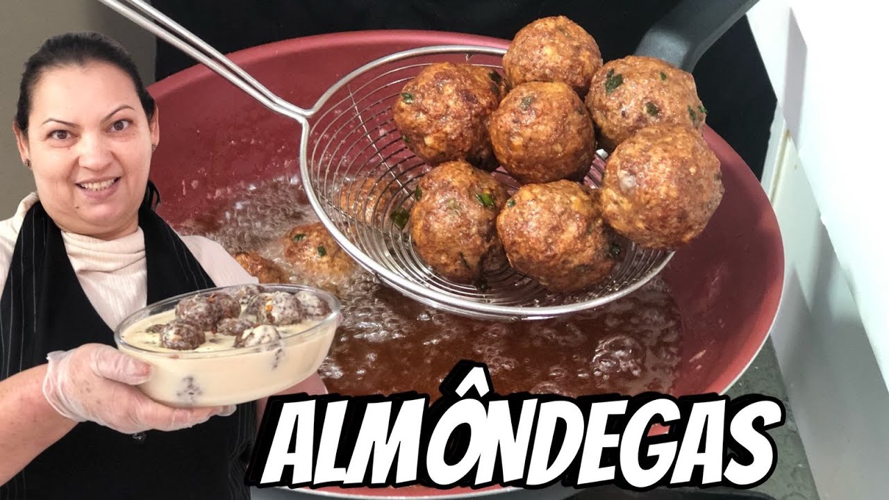 ALMÔNDEGA DE CARNE NO MOLHO BRANCO