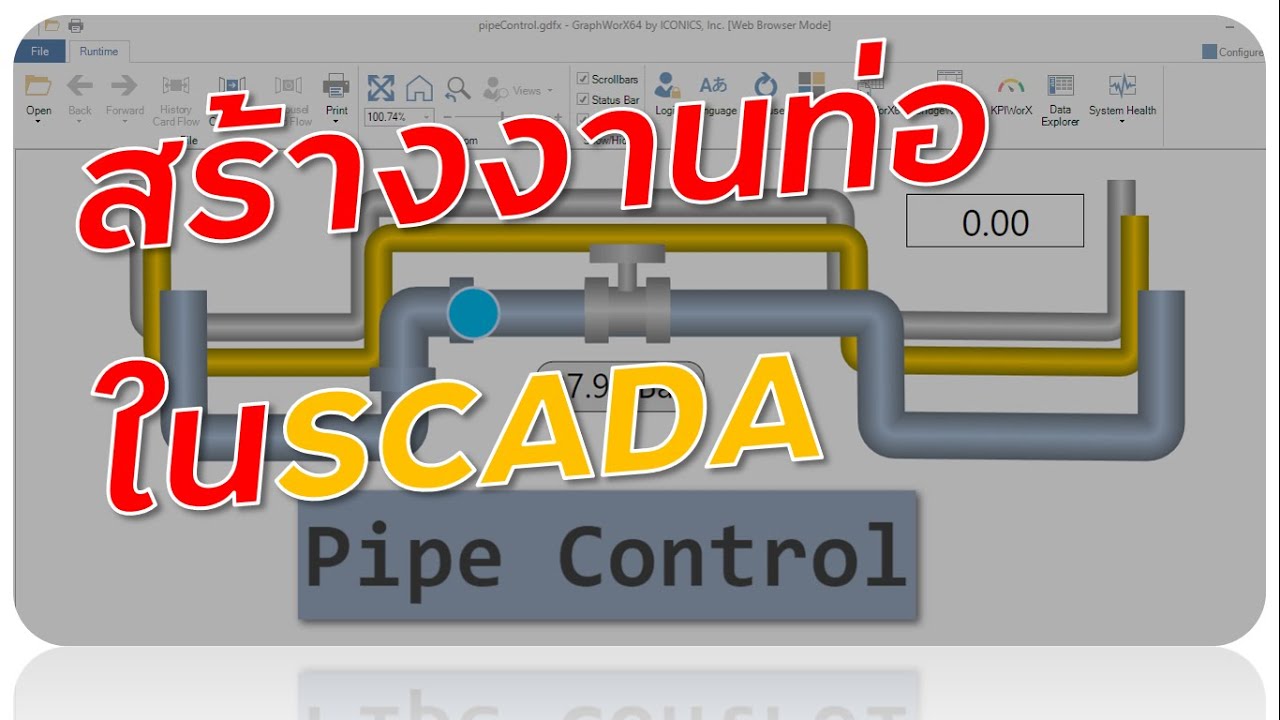 สร้างงานท่อใน SCADA GENESIS64