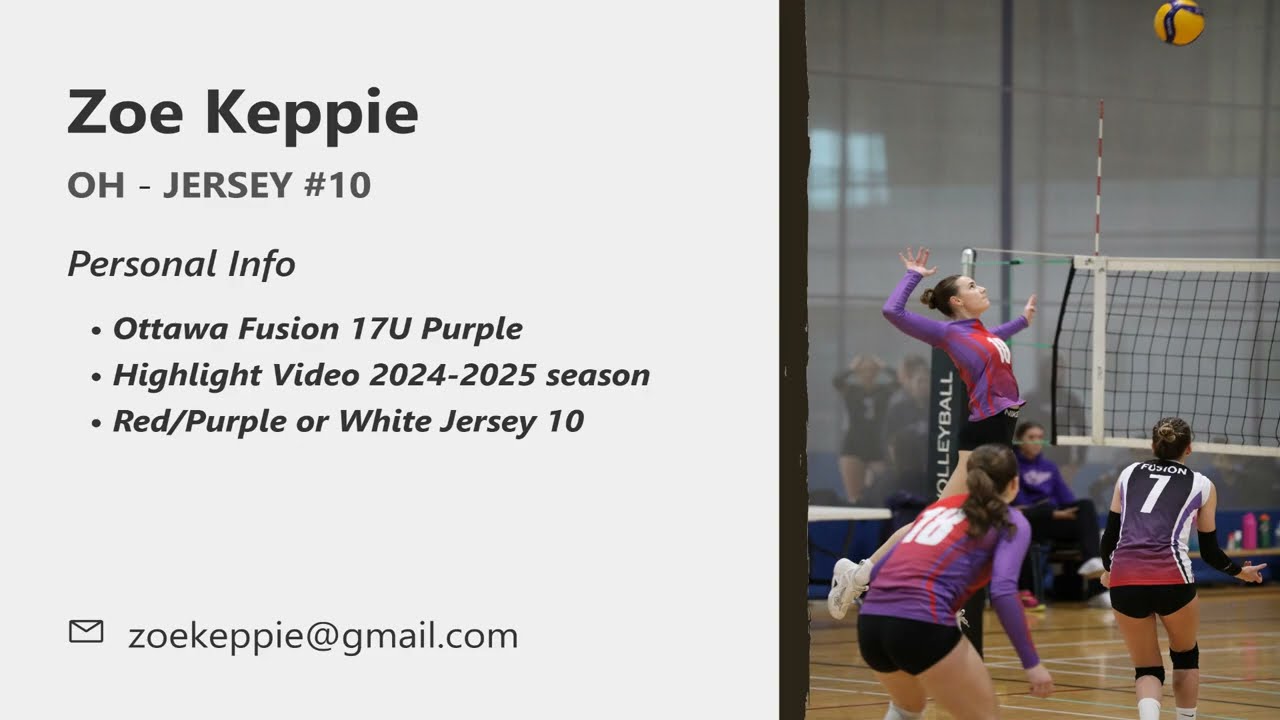 Zoe Keppie Volleyball Highlights 2024-2025