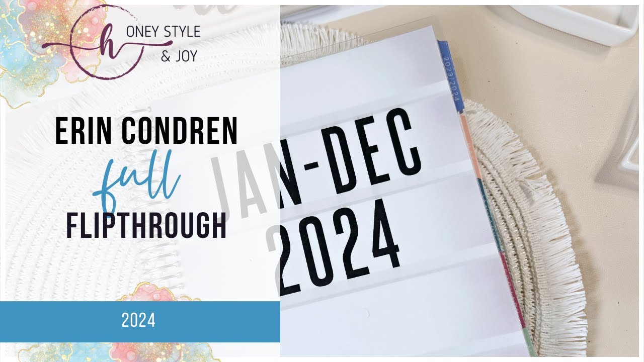 2024 Flipthrough Erin Condren Hourly | NO TALKING just Vibes