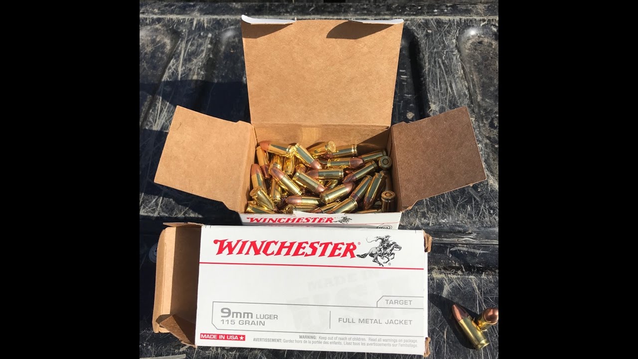 Стрельба/Обзор патронов Winchester 9mm Luger 115 Grain FMJ