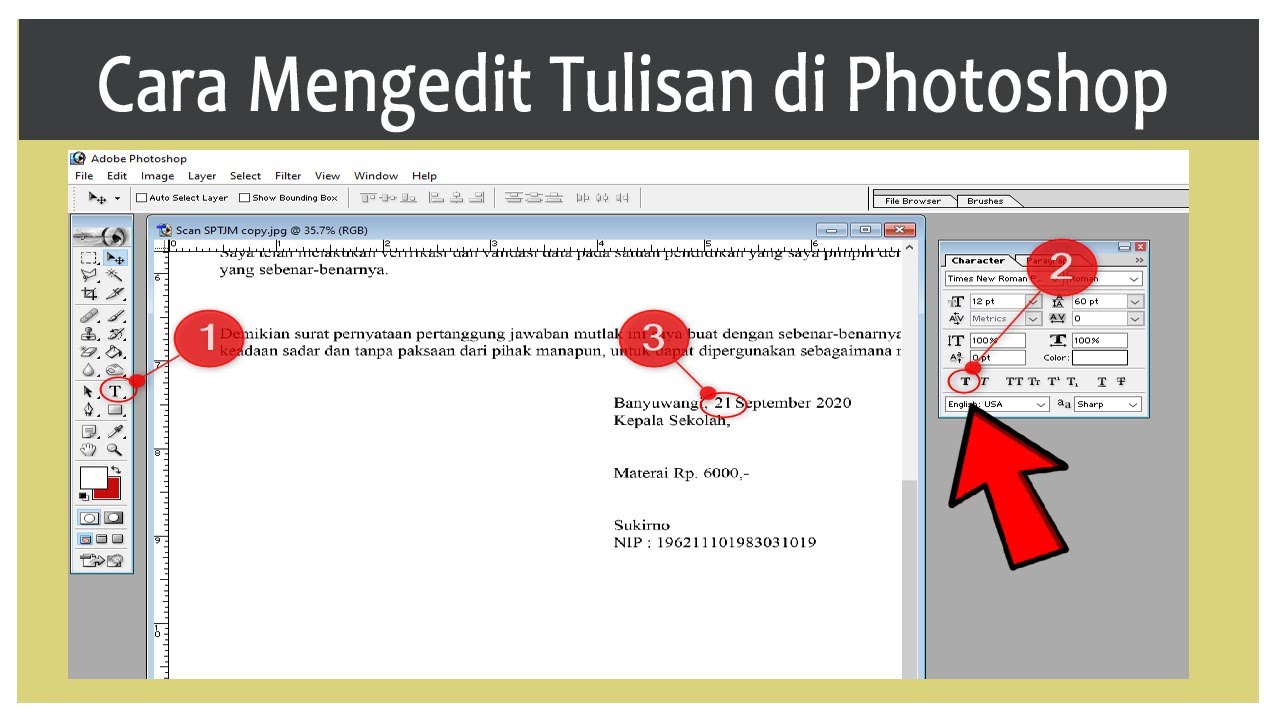 Cara Mengedit Tulisan di Photoshop