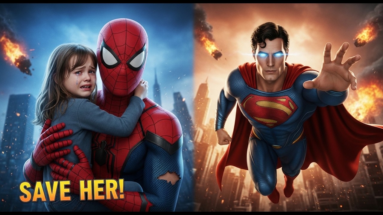 Superman Saves Spider-Man&rsquo;s Daughter During a Citywide Collapse | Emotional Superhero Rescue