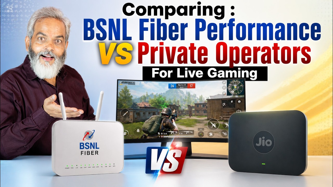 Comparing : BSNL Fiber Performance 🆚 Private Operators For Live Gaming