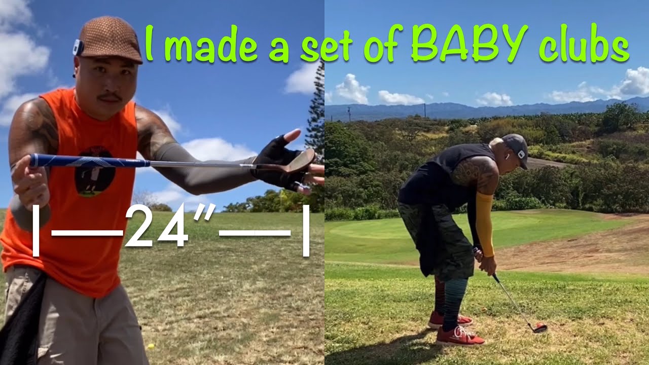 Playing with short shafts (homemade golf clubs)