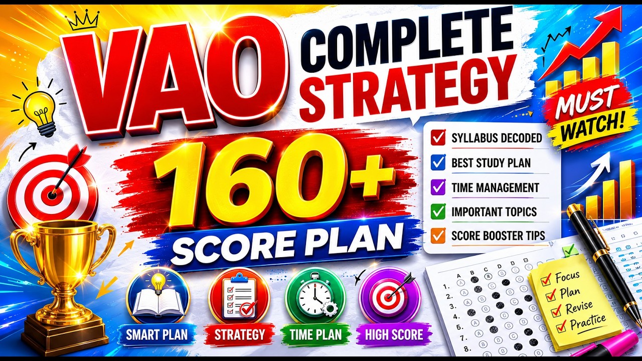 Karnataka VAO Complete Strategy 2026 🔥 | 160+ Score Plan | Syllabus Decoded | Target Rank 1