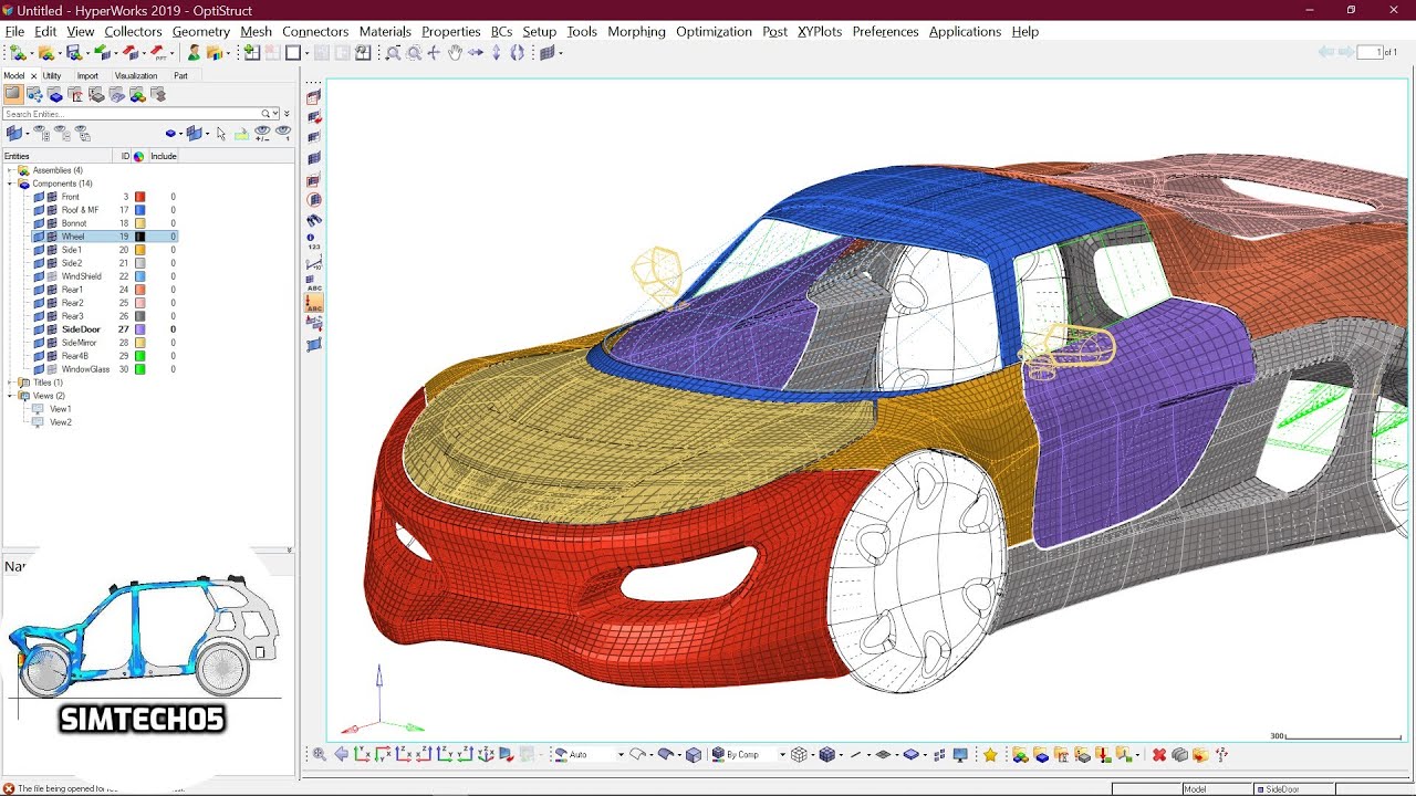 Meshing in HyperMesh - Car body Mesh Part - 3