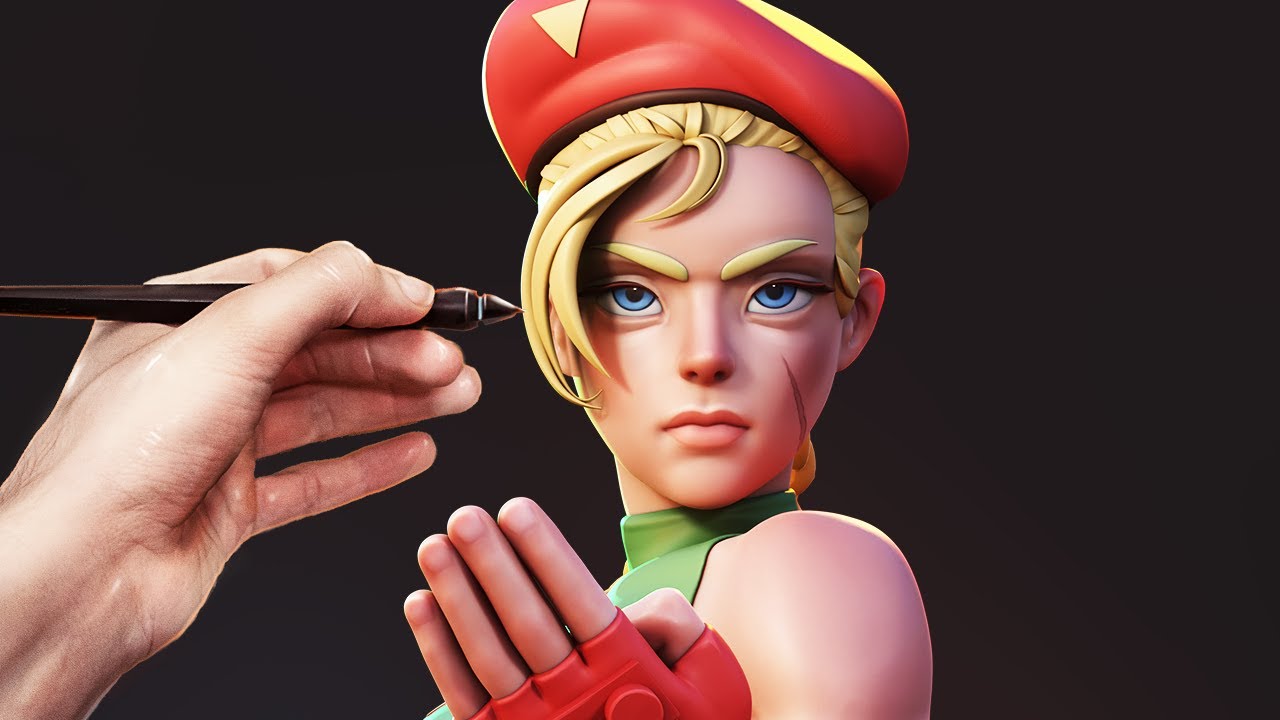 Sculpting without Symmetry! Modeling Cammy (Street Fighter) in Blender