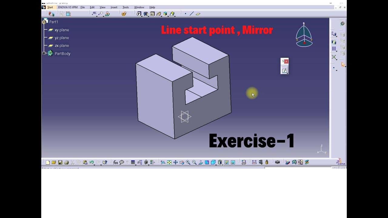 Catia v5 r20 Eğitim videoları Türkçe 3D Örnek çizimler Uygulama-1