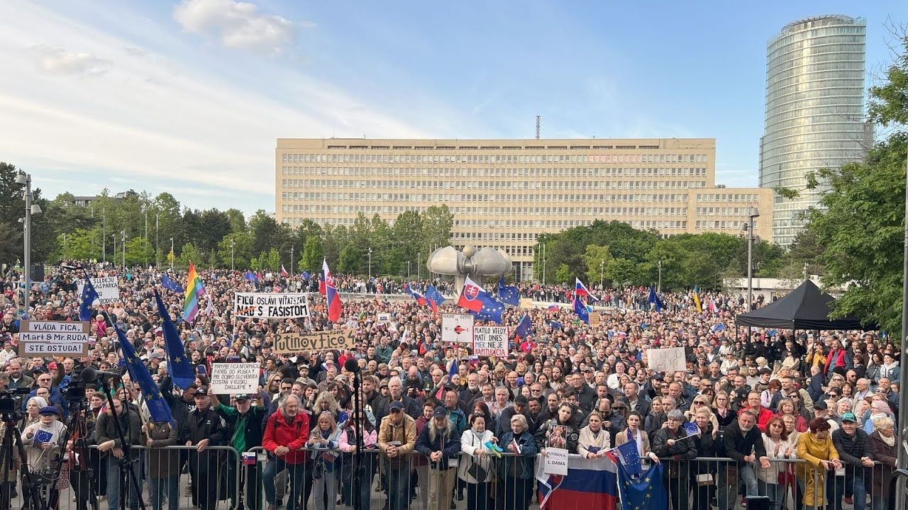 📹 Záznam z protestu opozície 8.5.2025: Stojíme na správnej strane | Aktuality