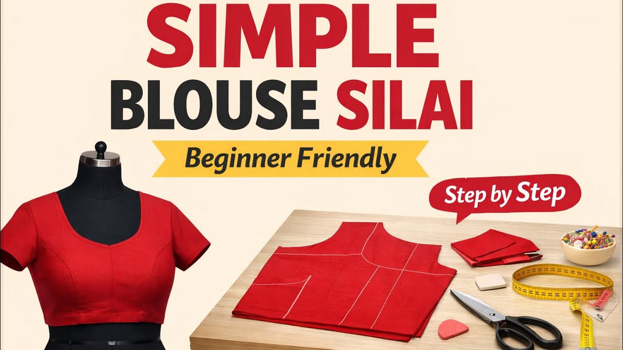 Simple Blouse Kaise Silai Kare | Beginner Friendly Blouse Cutting & Stitching