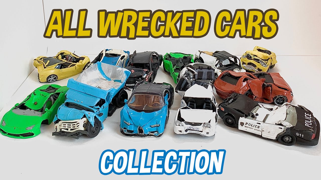 Collection all wrecked cars from plasticine clay for 1,5 years