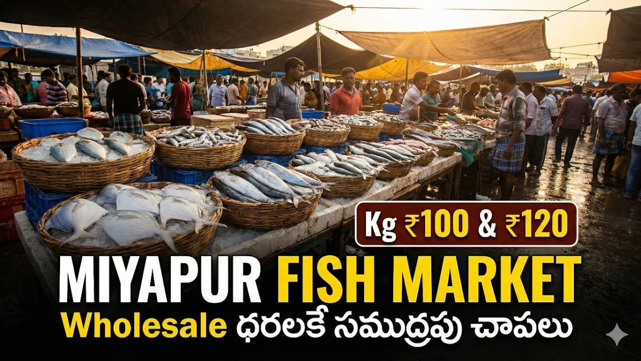 Tuesday Miyapur Fish Market || Fresh fish #telangana #hyderabad #telugu #miyapur #fishmarket
