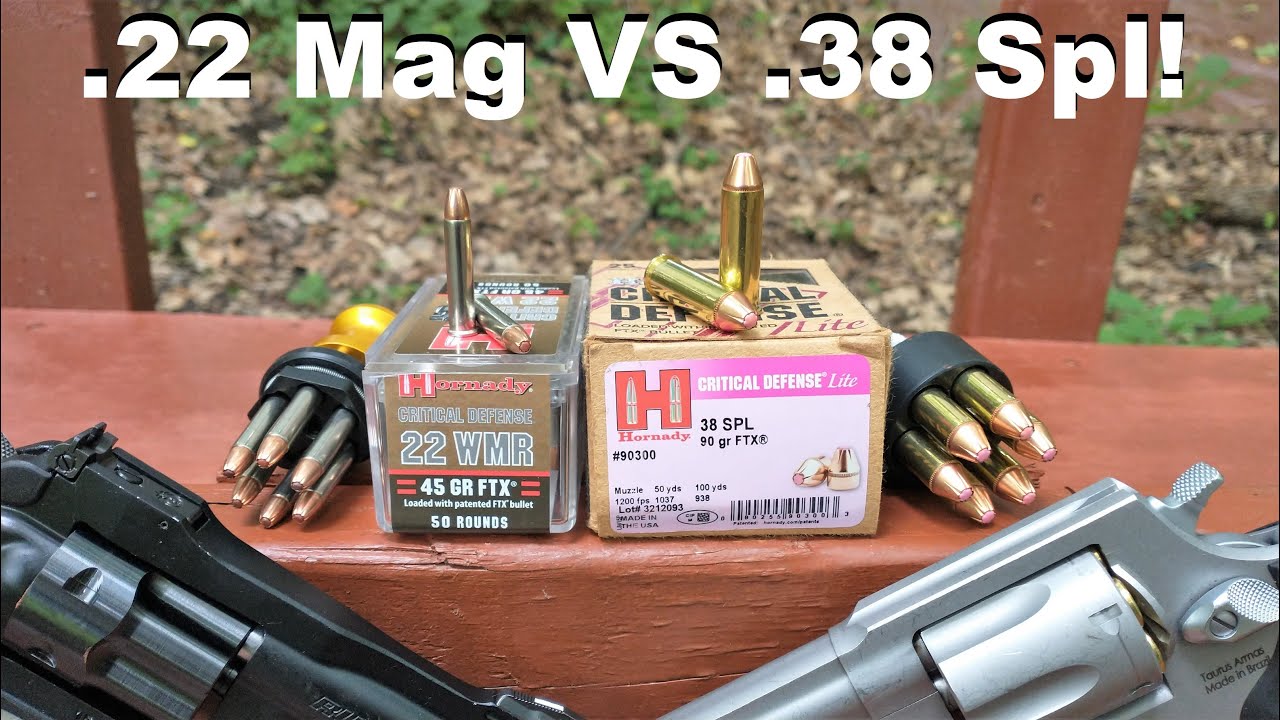 Нужна низкая отдача? .22 Mag или .38 Special? Баллистический тест Hornady Critical Defense