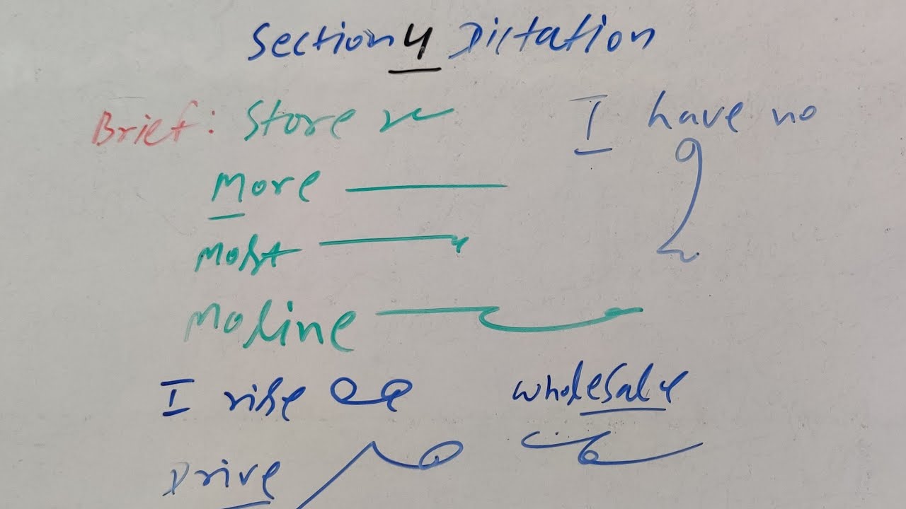 Section 4 combined dictation at 45 WPM.