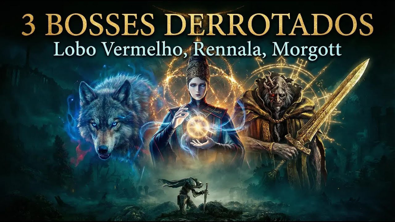 Derrotando Lendas de Elden Ring: Lobo Vermelho, Rennala e Morgott Caem!