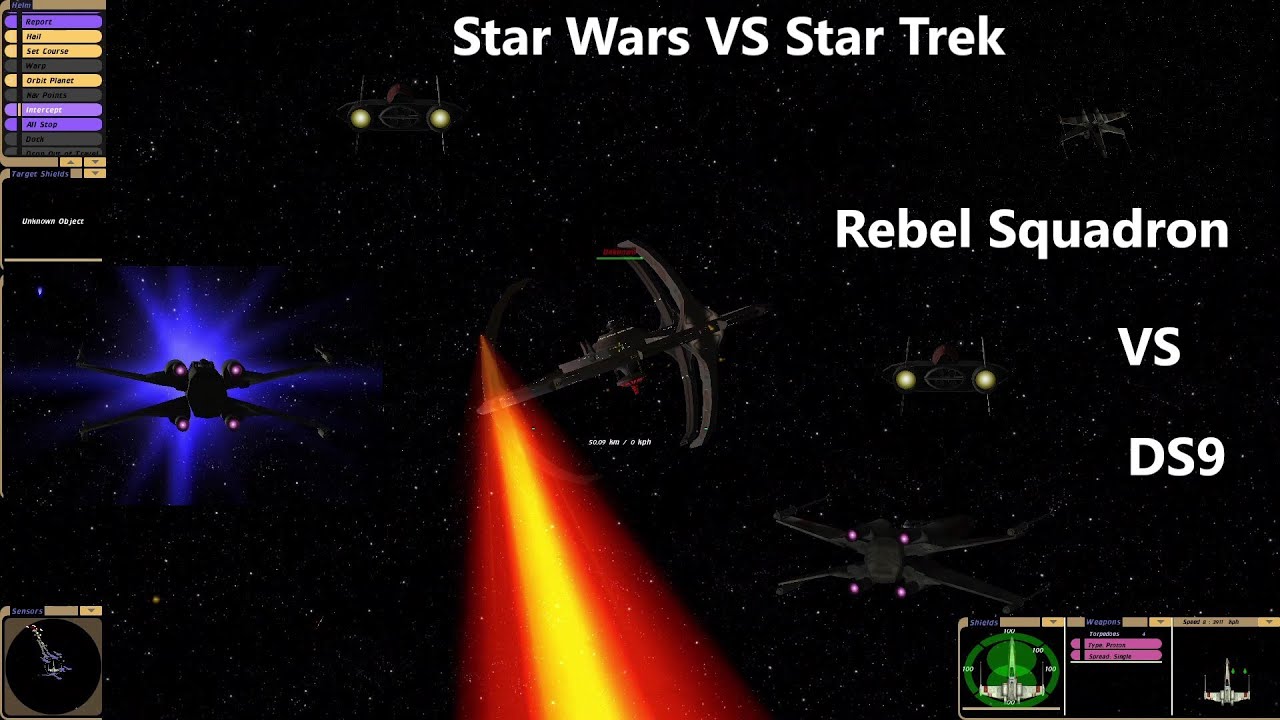 Star Wars Rebel Fleet VS Deep Space Nine | Star Trek Bridge Commander Battle |