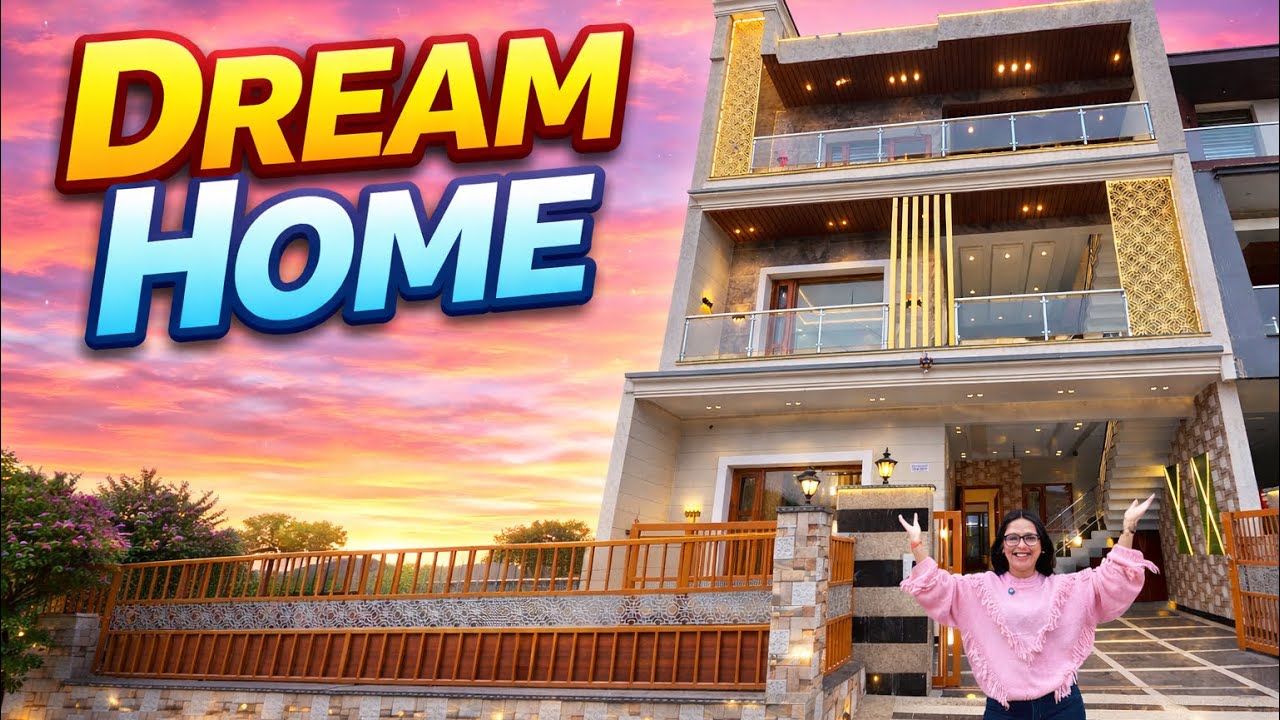 30×60 Dimensions 200 Gaj 5 BHK Triple Story House Design | 8 Marla House With Park Sale in Mohali 