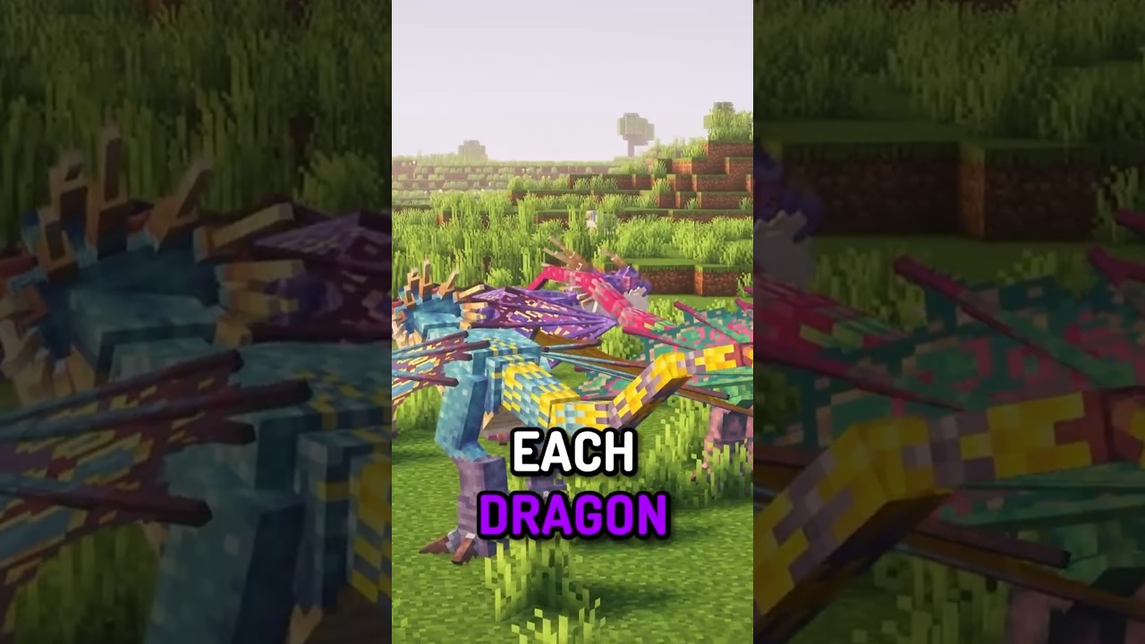 Dragon Variants in How to Train Your Dragon Modpack In Minecraft! #shorts