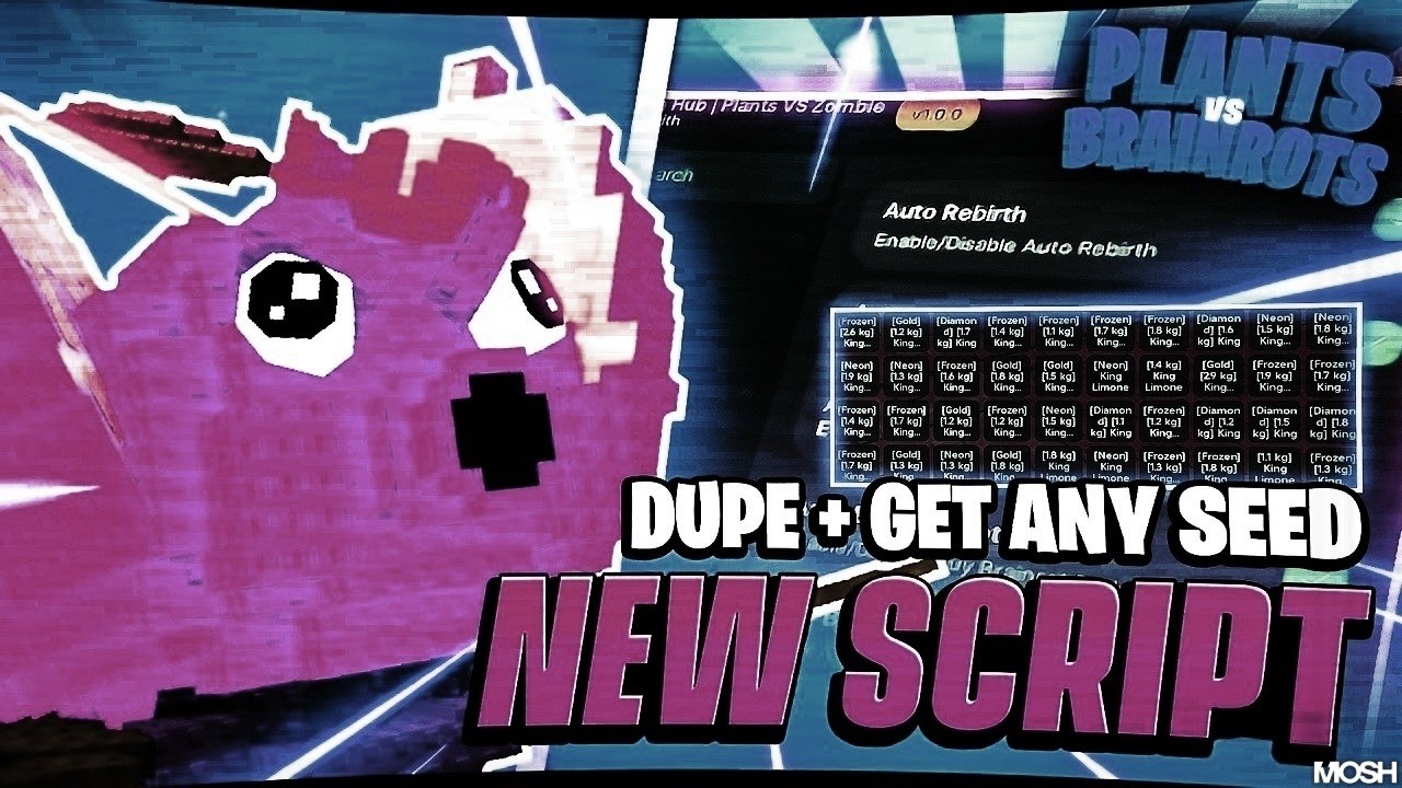PLANTS vs BRAINROTS Script | Auto Farm, Auto Attack Instant Kill, Auto Kill, Dupe