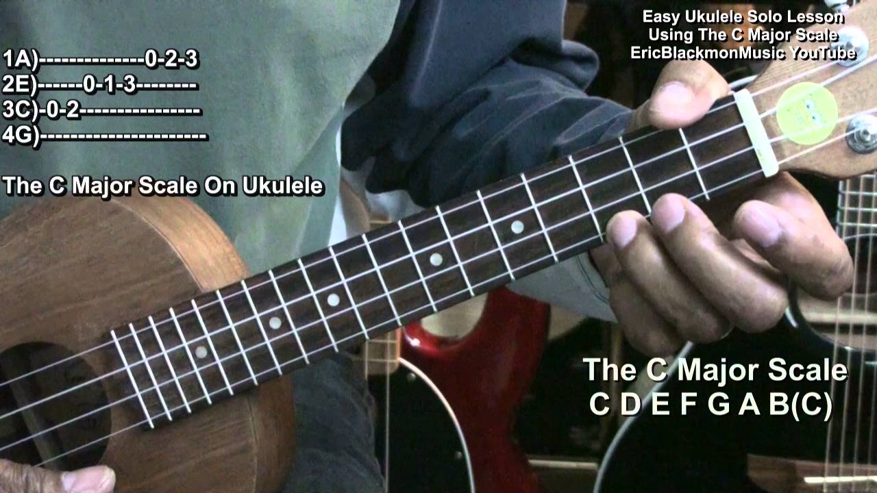 Ukulele Lesson #3 How To Solo On Ukulele Using The C Major Scale @EricBlackmonGuitar