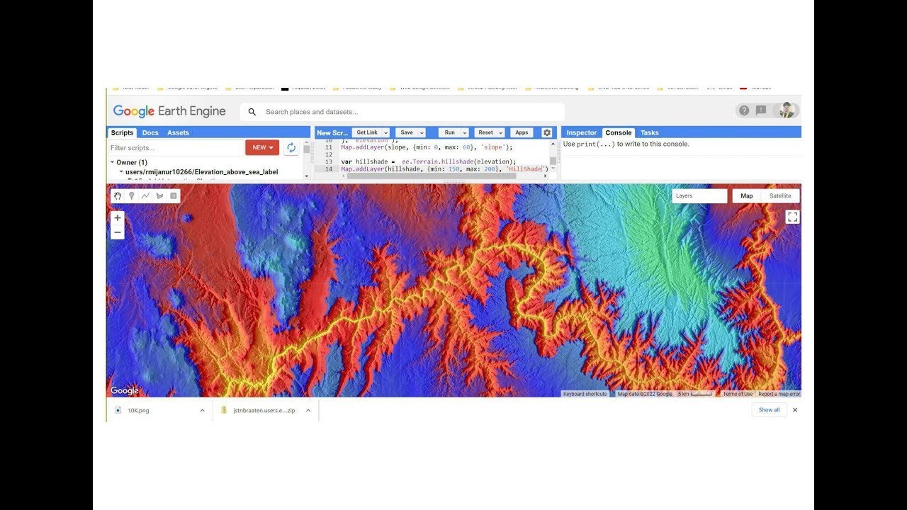 🛑Displaying Slope ,  Aspect  and Hillshade Using SRTM Data in Google Earth Engine || Online Training