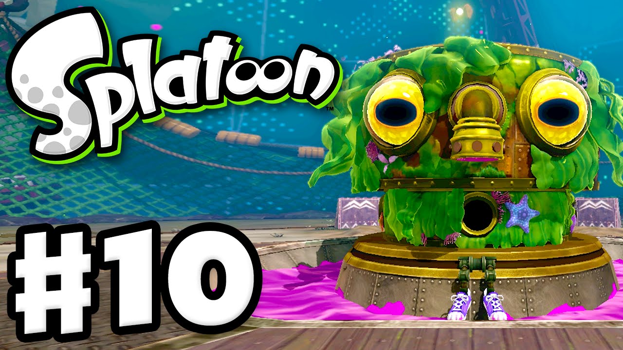 Splatoon - Gameplay Walkthrough Part 10 -  The Dreaded Octonozzle! (Nintendo Wii U)