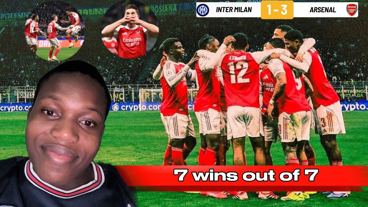 100% record maintained in the UCL | Jesus shines |Inter Milan 1-3 Arsenal (match reaction)