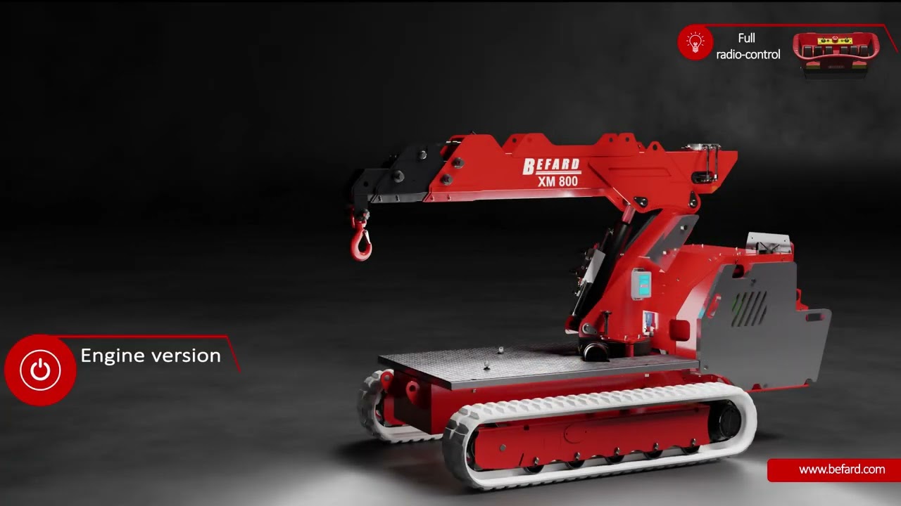 BEFARD XM800 pick and carry tracked crane with additional options