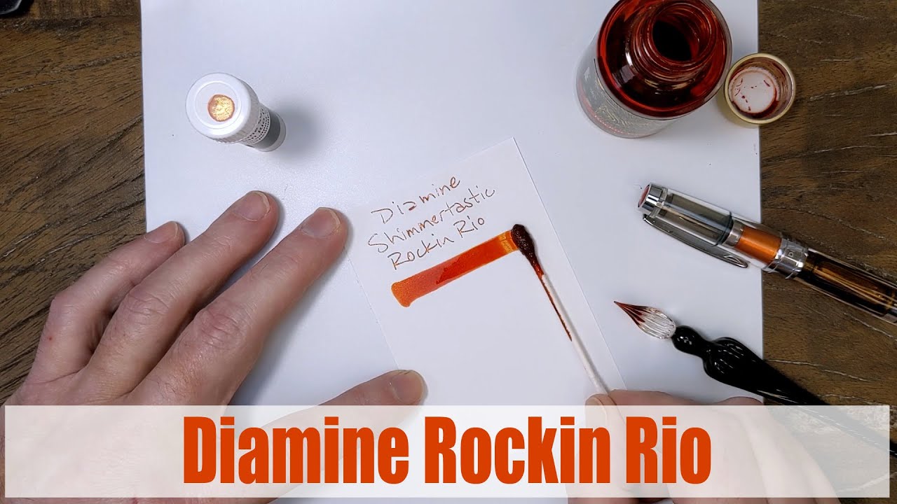 Diamine Shimmertastic Rockin Rio writing sample