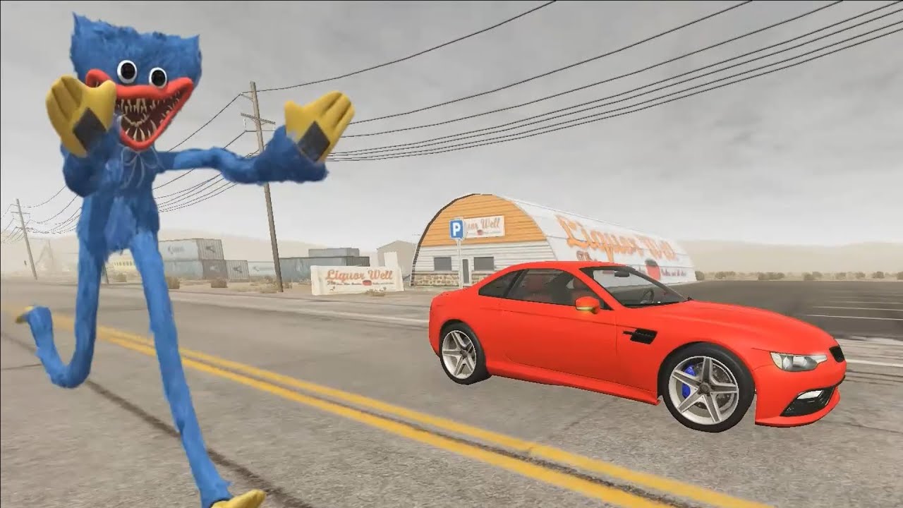Epic Escape from Zombie: McQueen Car Vs Huggy Buggy Eater Cars - BeamNG.drive