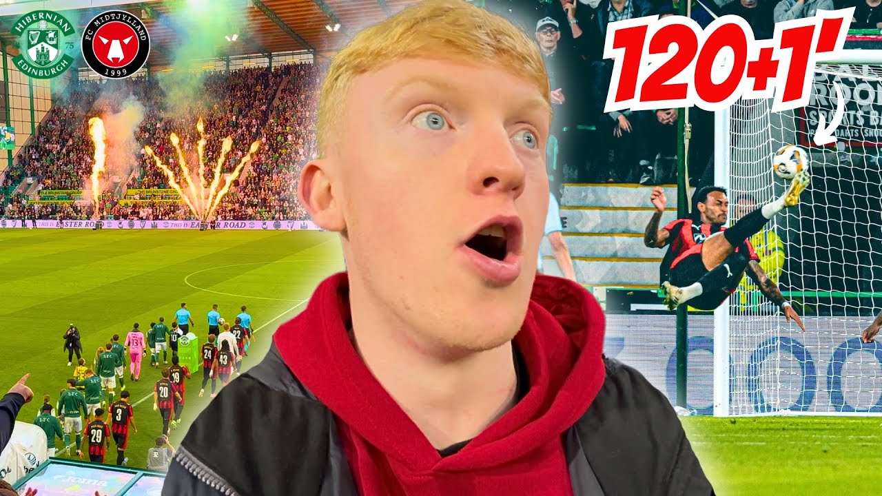 INSANE Overhead Kick Knocks Hibs OUT v Midtjylland! 🤯