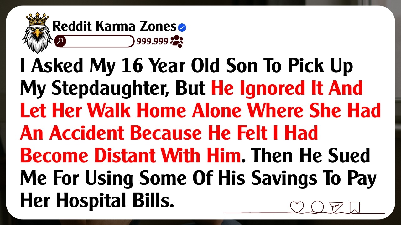 I Asked My 16 Year Old Son To Pick Up My Stepdaughter, But He Ignored It And Let Her Walk Home...