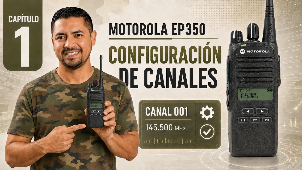 RADIO MOTOROLA EP350   Programación básica     Bien Explicado   Full HD   💎