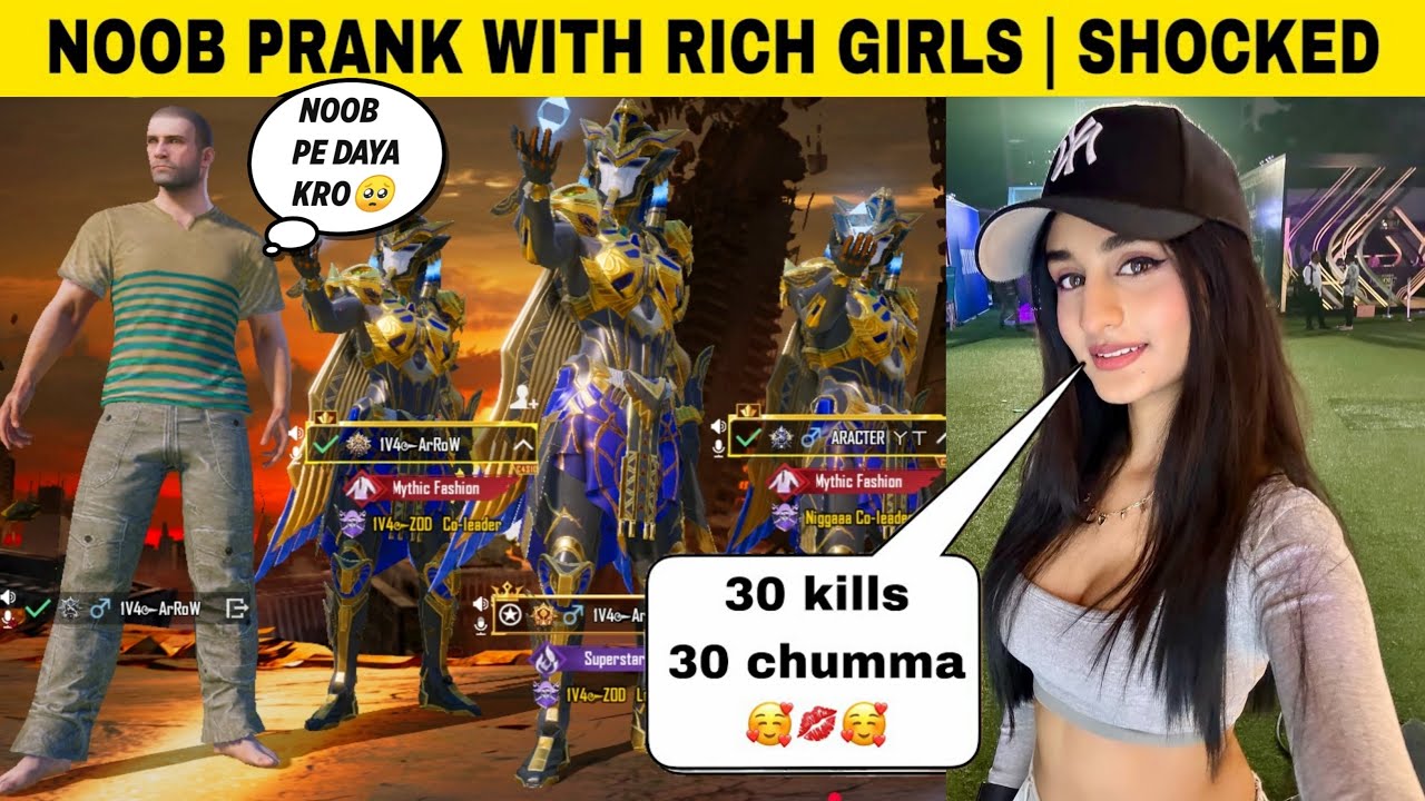 Random 3 rich 🤑 players And I im level 1 Noob prank 50RP MAX & MYTHIC OUTFITS #106