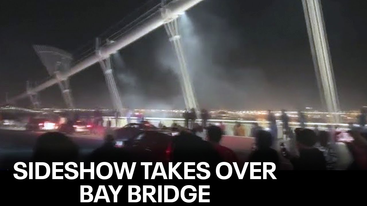 Sideshow complete with fireworks takes over Bay Bridge | KTVU