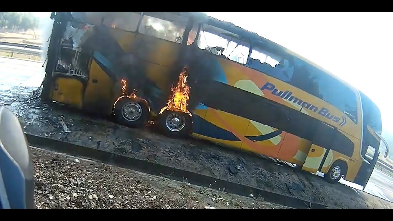 10-1 Bomberos Casablanca, Incendio Bus de dos pisos// Firecam-Dron