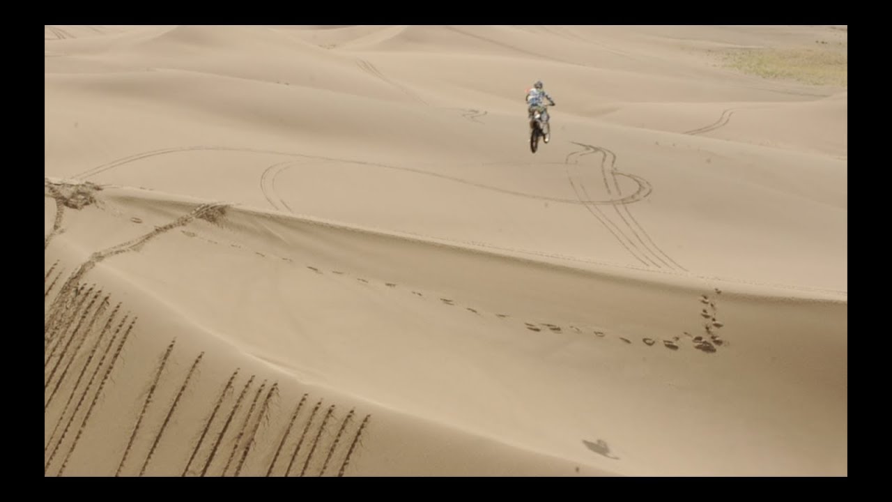 Dropping at the Dunes - Sand dunes dirt biking