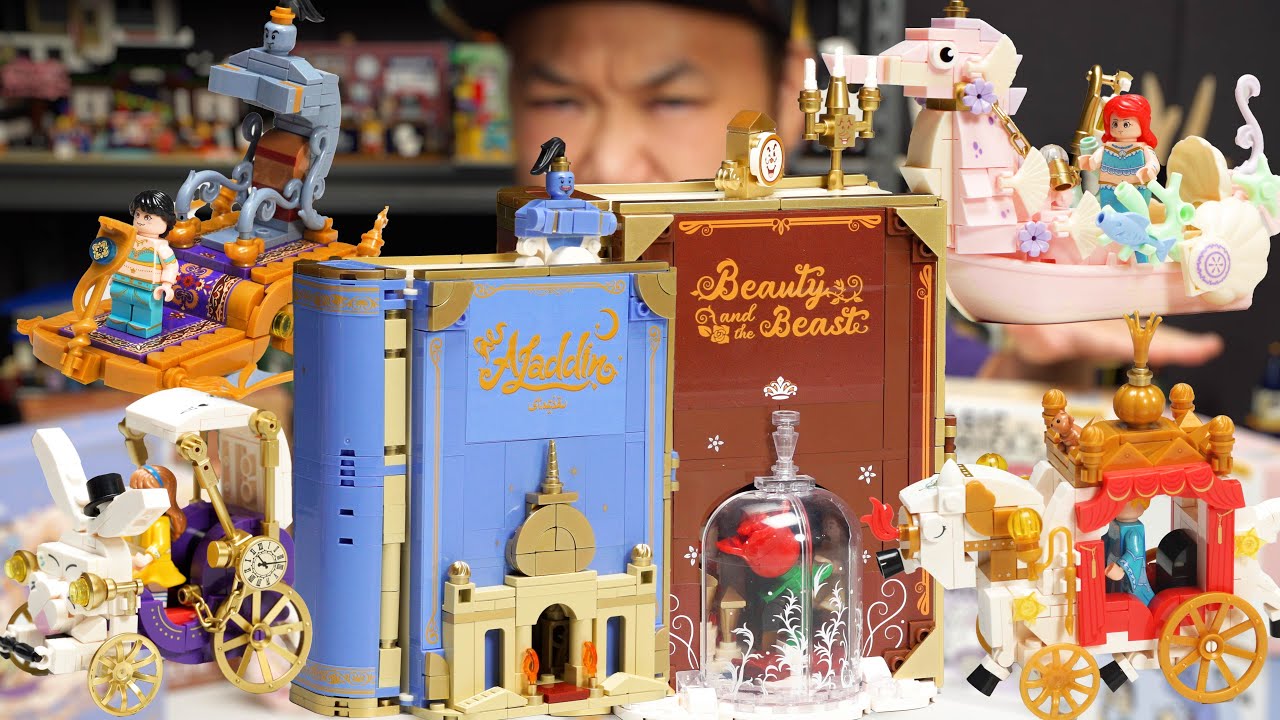 Fairy Tale Cars + Books!  Aladdin and Beauty and the Beast | Wekki Brick Review