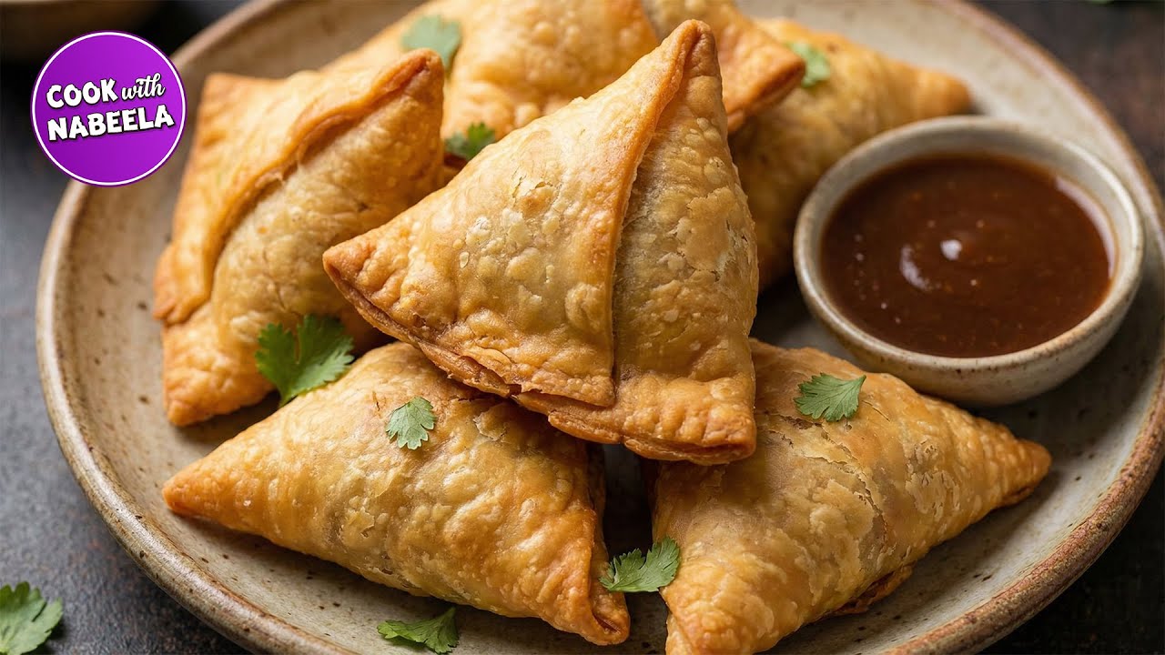 Keema Aloo Samosa Recipe by Cook with Nabeela