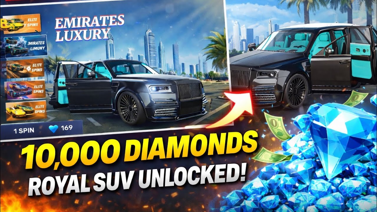 10,000 Diamonds 💎 Royal SUV Unlocked 😱 | Luckiest Spin Ever! || PSXLEGEND || @flexcityofficial 