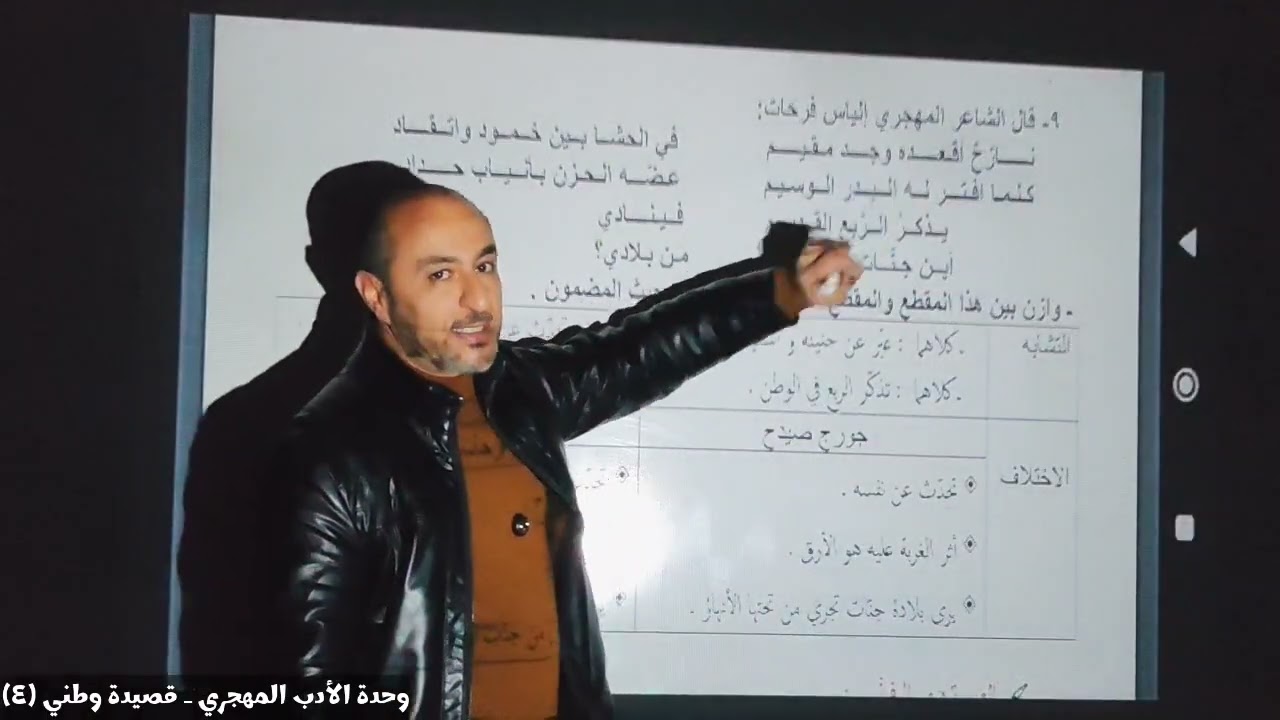 وحدة الأدب المهجري ـ قصيدة وطني (٤)