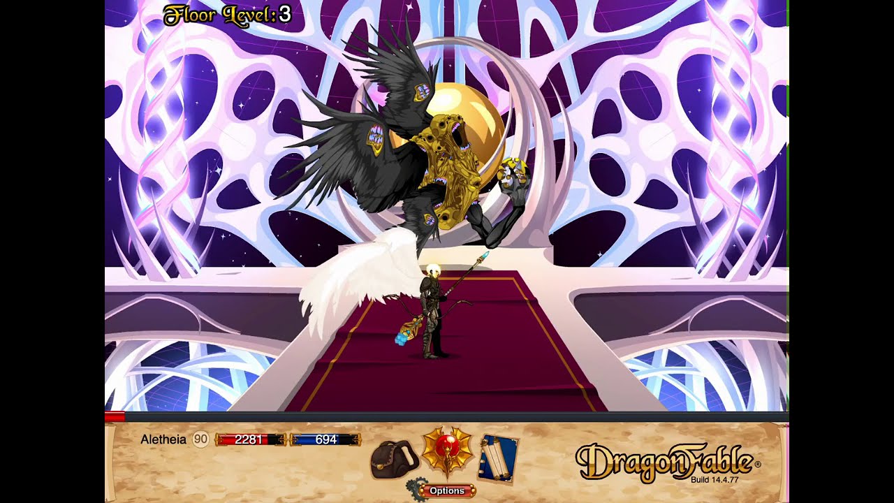DragonFable - Ranger vs The Exaltia Tower: The Reliquary [Maybe Outdated??] (NDC, 3 Point Dragon)