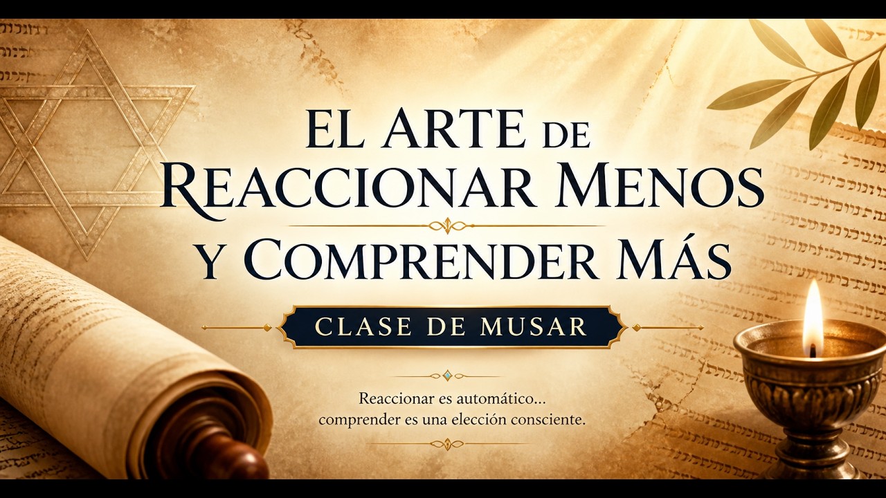 EL ARTE DE REACCIONAR MENOS Y COMPRENDER MAS (CLASE DE MUSAR)