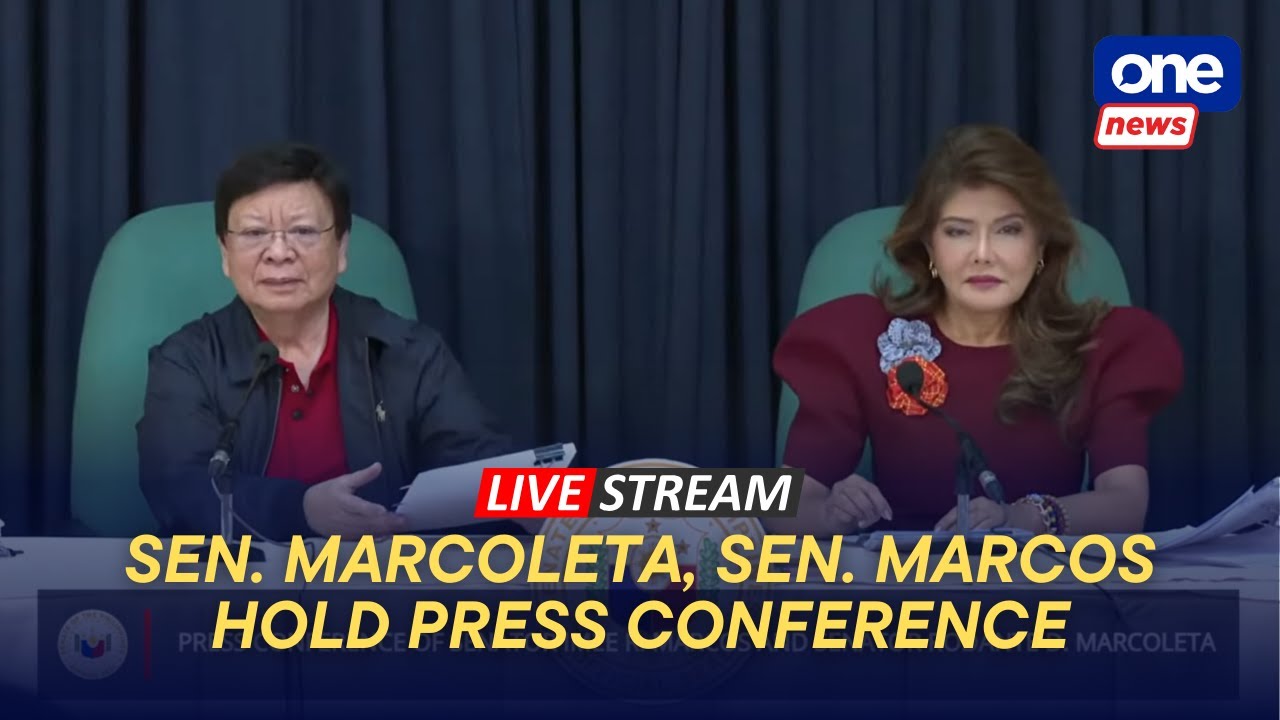 LIVE: Senators Imee Marcos and Rodante Marcoleta hold press conference (Jan. 20, 2026)