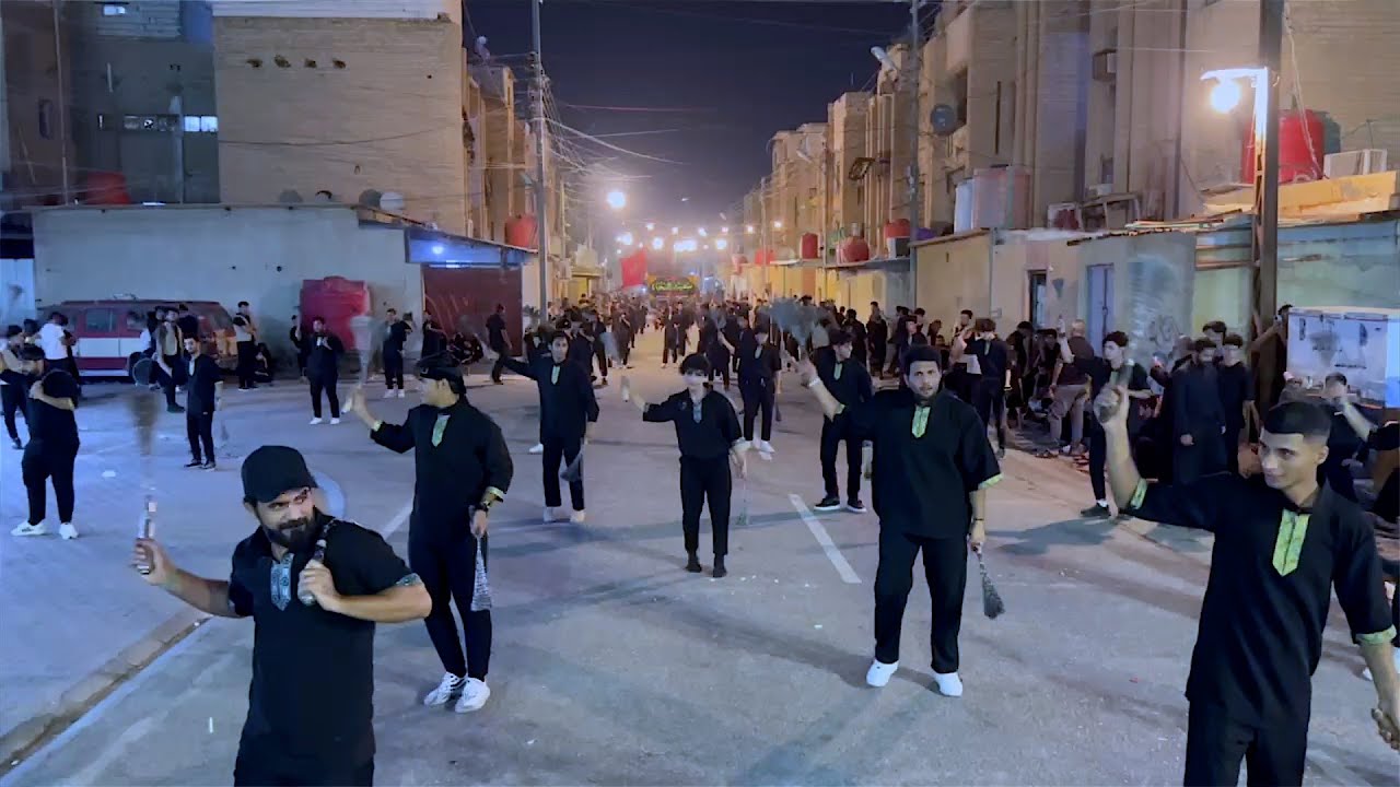 استعراض موكب ائمة البقيع ع في الشقق الموفقيه ال موكب خدام اهل البيت ع ..