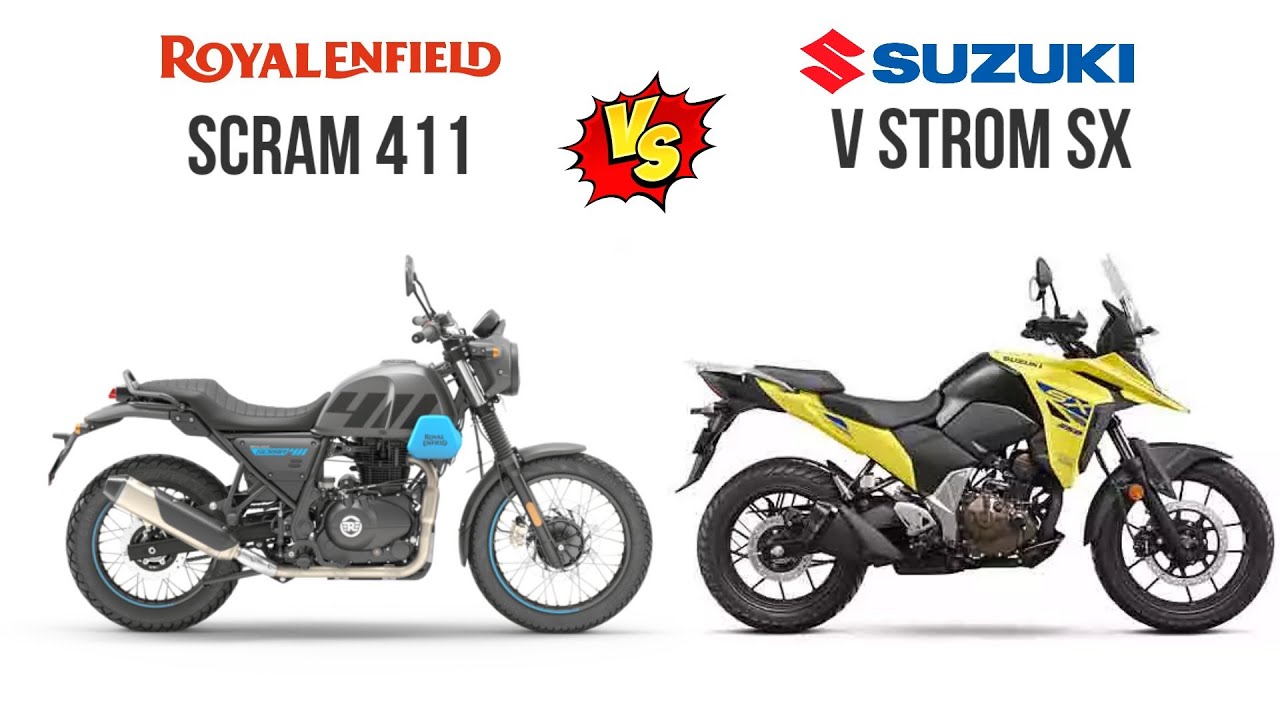 Suzuki V-Strom SX VS Scram 411 | Comparison | Mileage | Top Speed | Price | Bike Informer